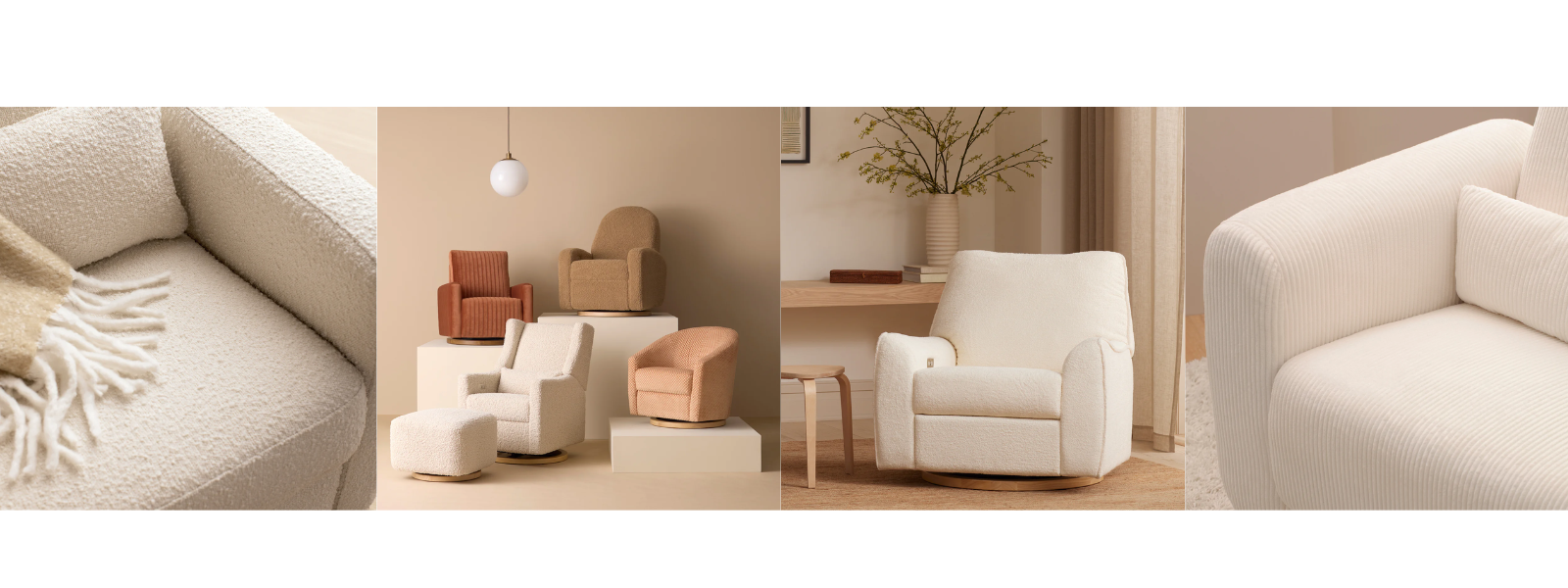 Gliders, Recliners, Rockers + Ottomans