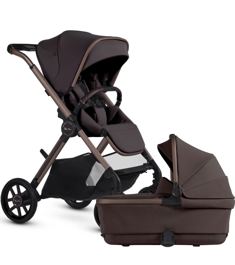 Silver Cross Reef 2 Stroller + Folding Bassinet - Ganache – Baby Grand