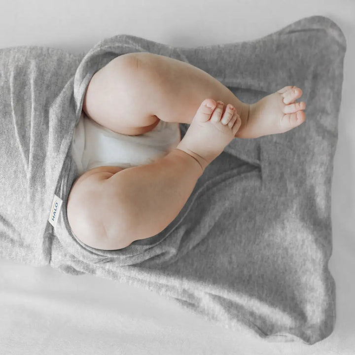 Halo Sleepsack Swaddle 100% Cotton - Heather Gray 1.5 Tog