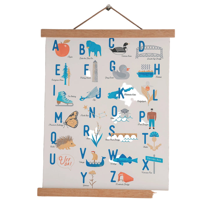 Minnesota Alphabet Nursery Art Print