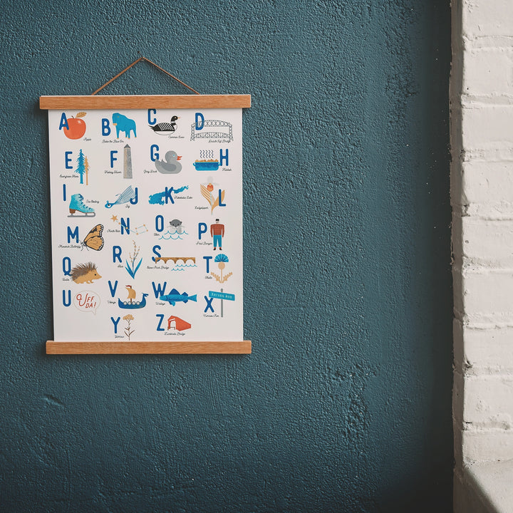 Minnesota Alphabet Nursery Art Print