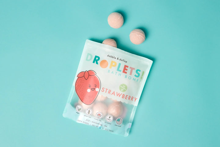 Dabble & Dollop Natural Fizzy Strawberry Bath Bombs
