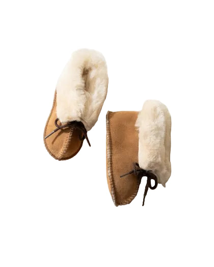 Minnetonka Cozy Sheepskin Suede Booties