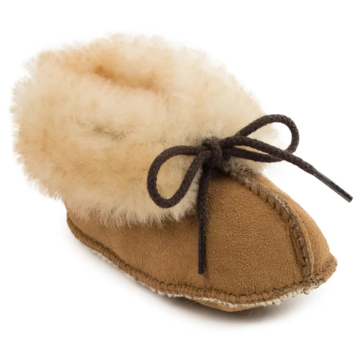 Minnetonka Cozy Sheepskin Suede Booties