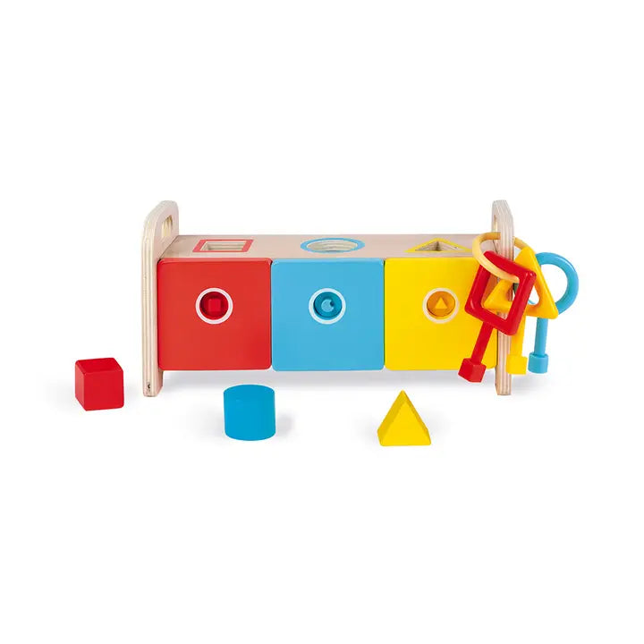 Wooden Essential Shape Sorter w/Keys