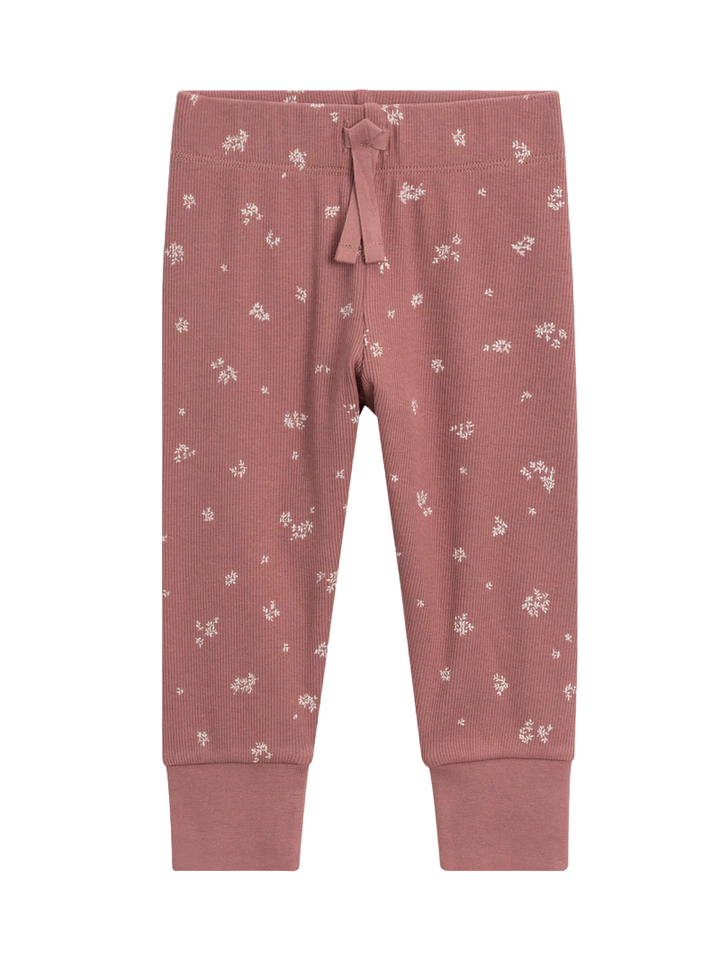 Colored Organics Pull on Ribbed Jogger Pant.- Sienna Floral