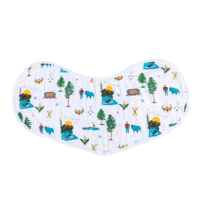 Minnesota Home Town Baby Burp Cloth & Bib Combo