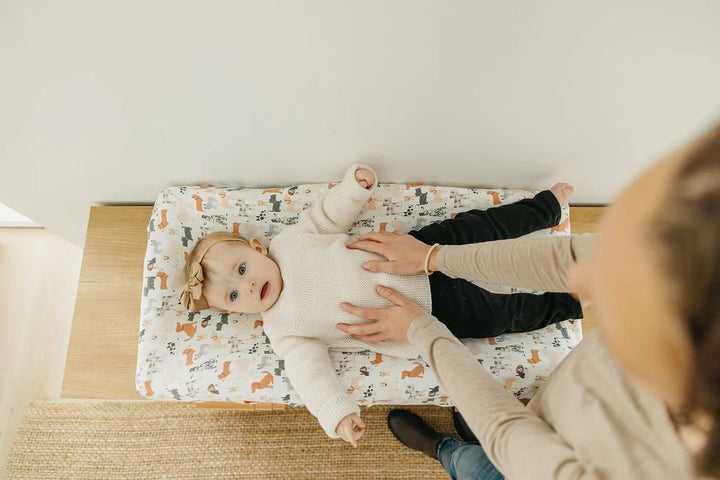 Copper Pearl Premium Knit Diaper Changing Pad Cover - Rufus