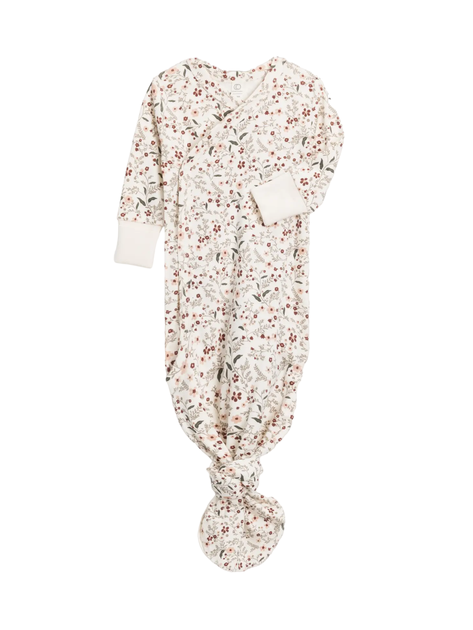 Colored Organics Indy Kimono Gown - Hailey Floral / Fawn