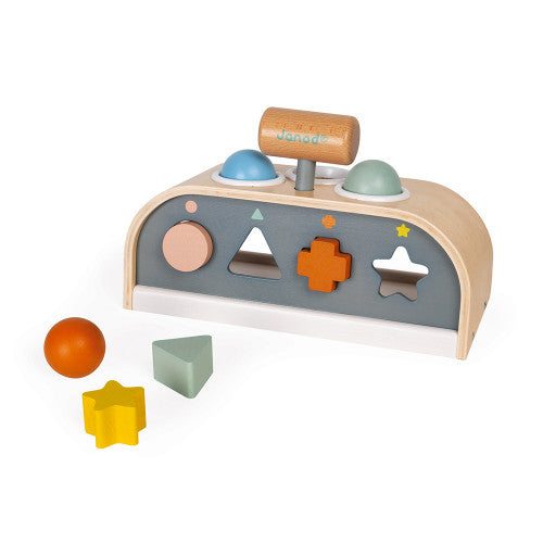 Janod Sweet Cocoon Tap Tap and Shape Sorter