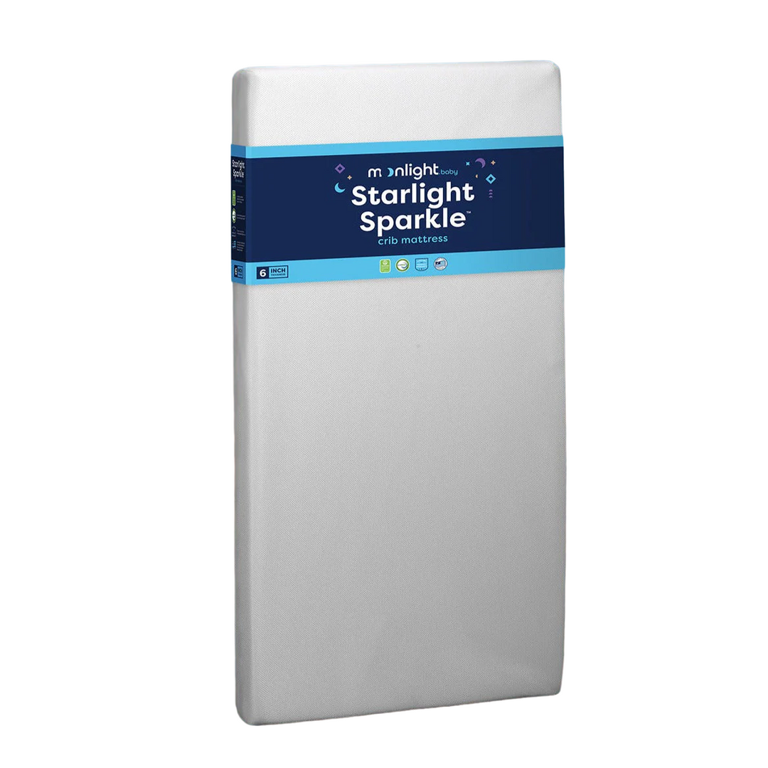 Moonlight Starlight Sparkle Crib Mattress w/Breathable Cover