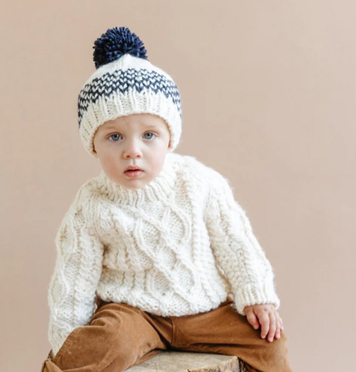 Blueberry Hill Cream Fisherman Knit Sweater