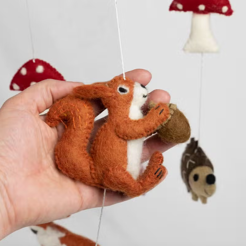 Forest Animals Felted Mobile