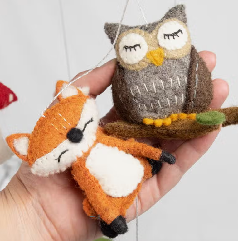 Forest Animals Felted Mobile