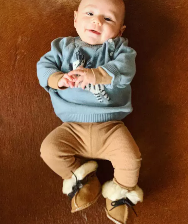 Minnetonka Cozy Sheepskin Suede Booties