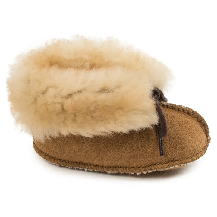 Minnetonka Cozy Sheepskin Suede Booties