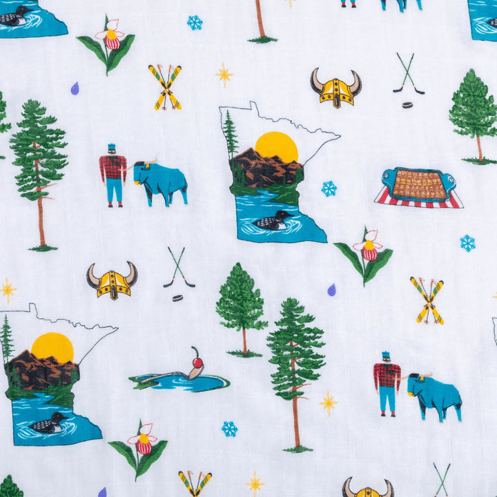 Minnesota Home Town Baby Burp Cloth & Bib Combo