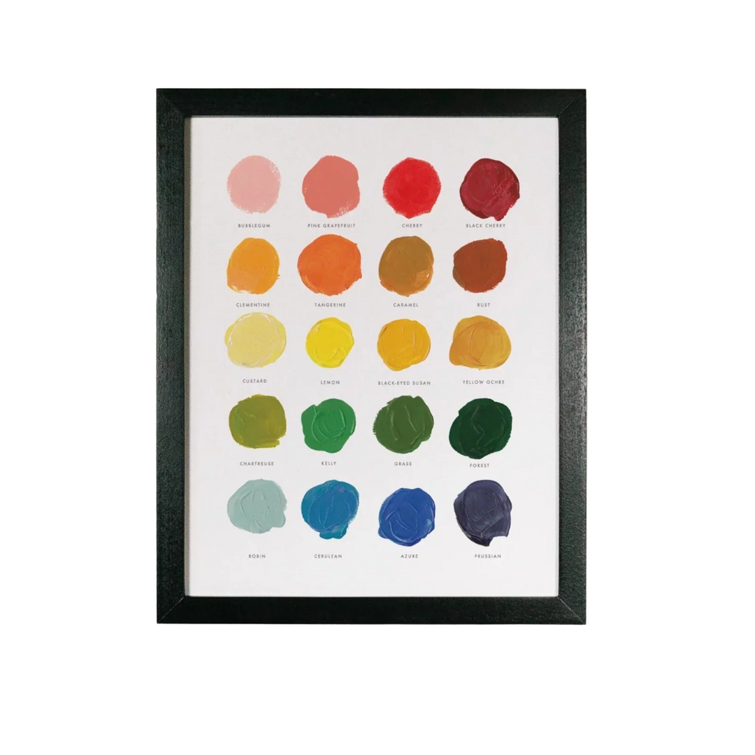Color Palette Mixing Art Framed Print