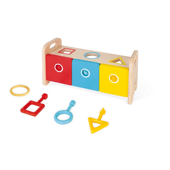 Wooden Essential Shape Sorter w/Keys