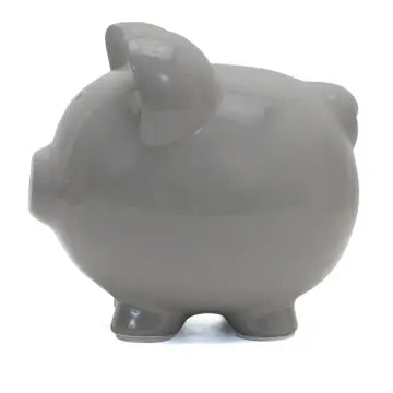 Gray Ceramic Big Ear Pig Bank