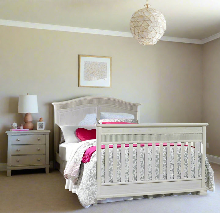 Dolce Babi Florenza Nursery Set - Crib and Dresser Set With Toddler Rail and Changer Top