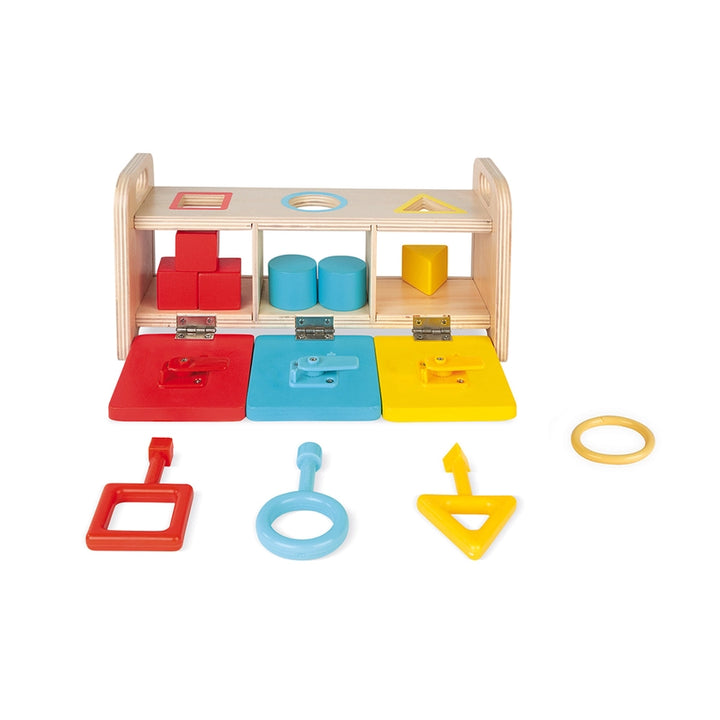 Wooden Essential Shape Sorter w/Keys