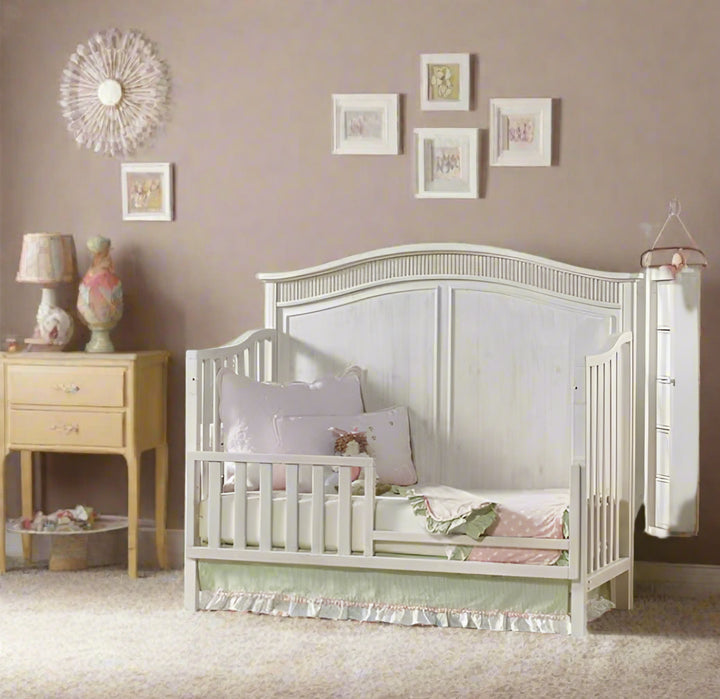 Dolce Babi Florenza Nursery Set - Crib and Dresser Set With Toddler Rail and Changer Top