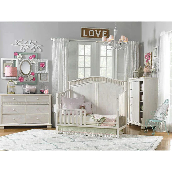 Dolce Babi Florenza Nursery Set - Crib and Dresser Set With Toddler Rail and Changer Top