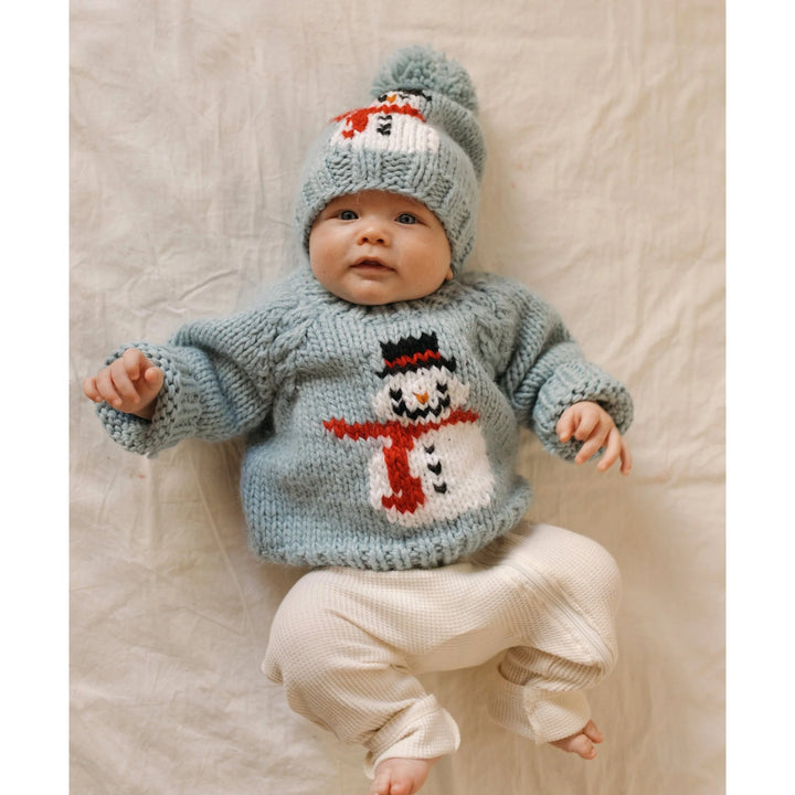 Frosty Snowman Handknit Sweater