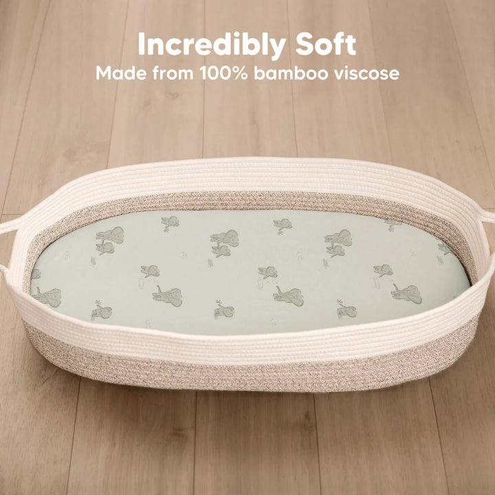 2 - Pack KeaBabies Isla Fitted Bassinet Sheets