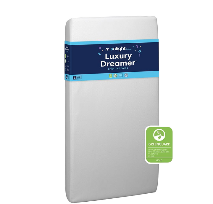 Moonlight Baby Luxury Dreamer Dual Sided Crib Mattress w/ Breathable Air Flow cover