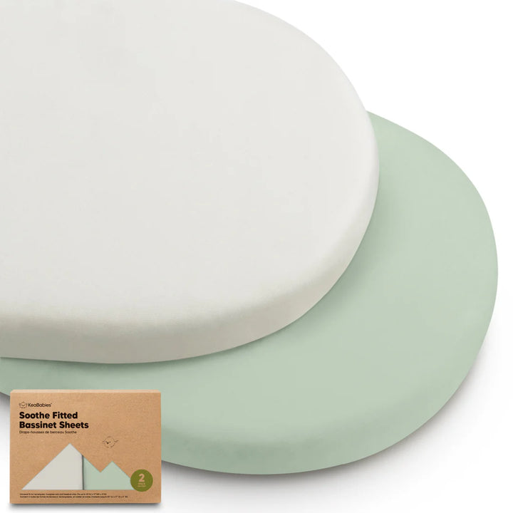 2 - Pack KeaBabies Soothe Fitted Bassinet Sheets