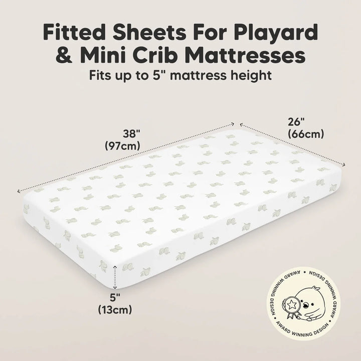 2 - Pack KeaBabies Soothe Fitted Mini Crib Sheets