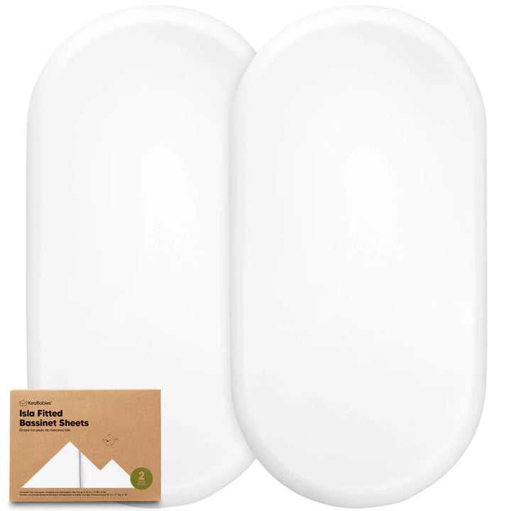 2 - Pack KeaBabies Isla Fitted Bassinet Sheets