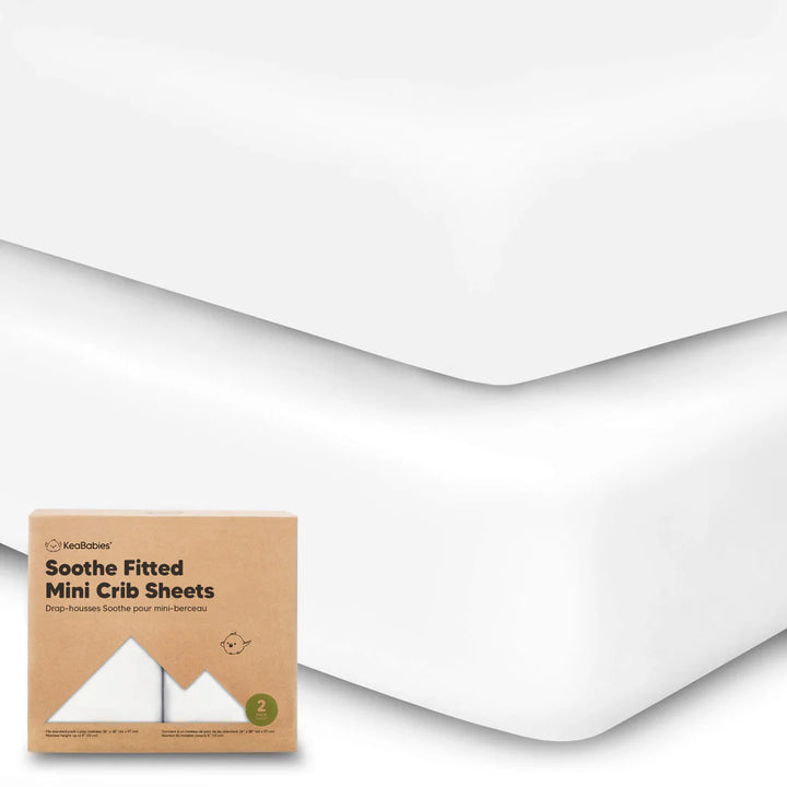 2 - Pack KeaBabies Soothe Fitted Mini Crib Sheets