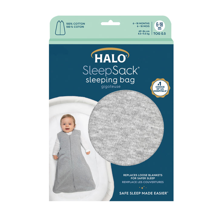 Halo Sleep Sack - Heather Gray 1.5 Tog