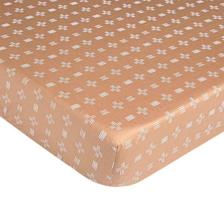 Copper Dash Kendi Cotton Crib Sheet