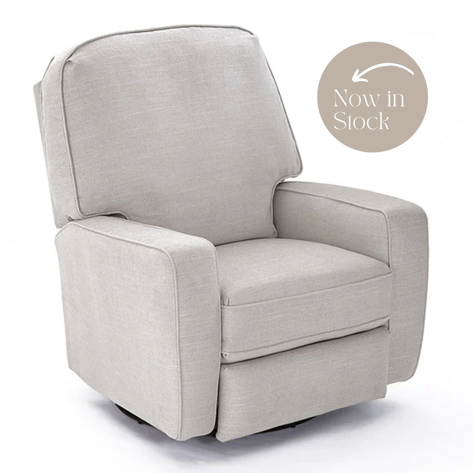 Best Chairs Finn Power Glider Recliner Dove 23703C Baby Grand