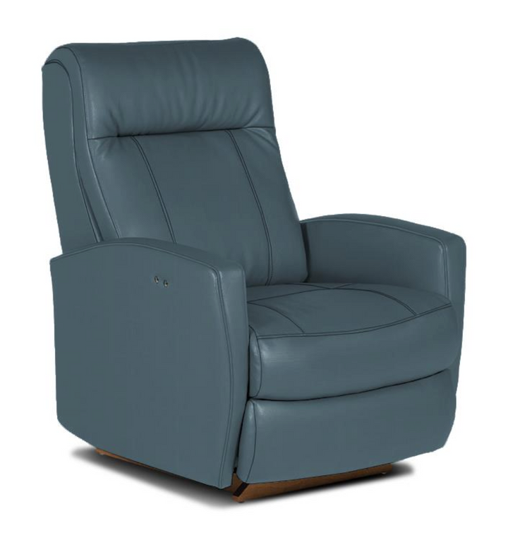 Best Chairs Graham Leather Power Swivel Glider Recliner