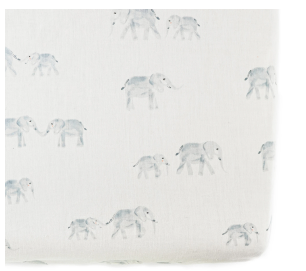 Petit Pehr Crib Sheet in Follow Me Elephant Baby Grand