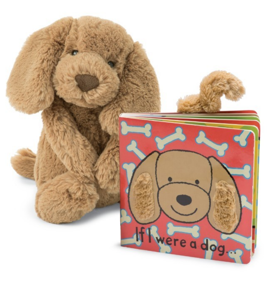 Jellycat If I Were a Dog Bashful Toffee Puppy Gift Set Baby Grand