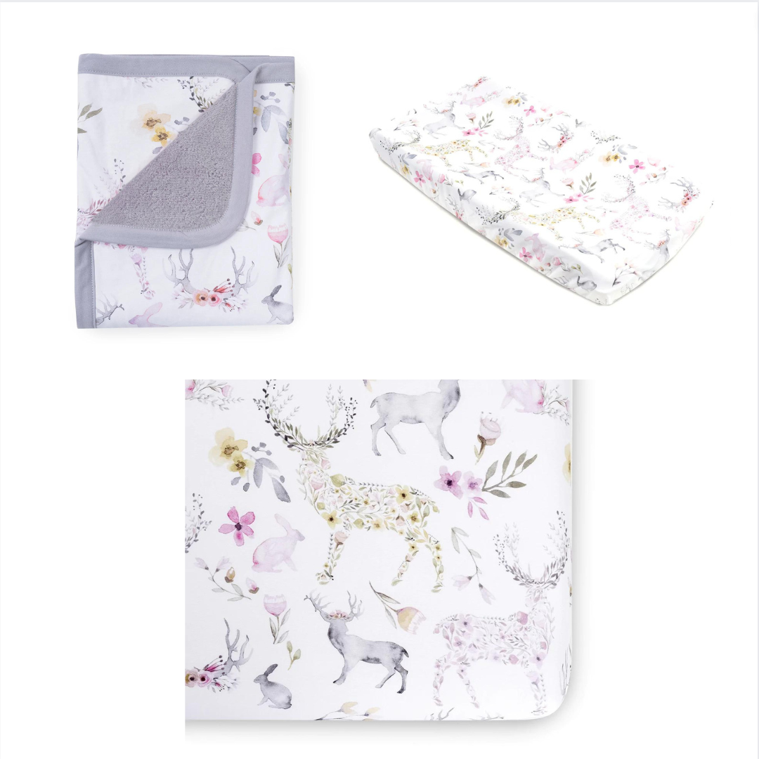 Fawn crib sheet clearance