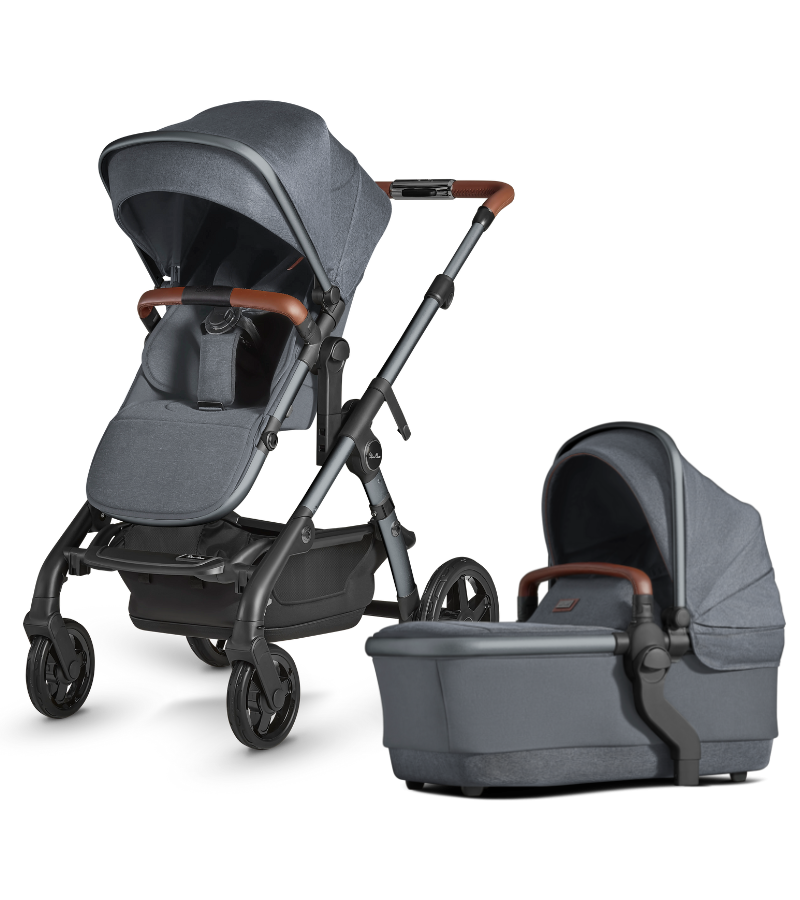 Silver Cross Wave Stroller Single to Double Baby Grand