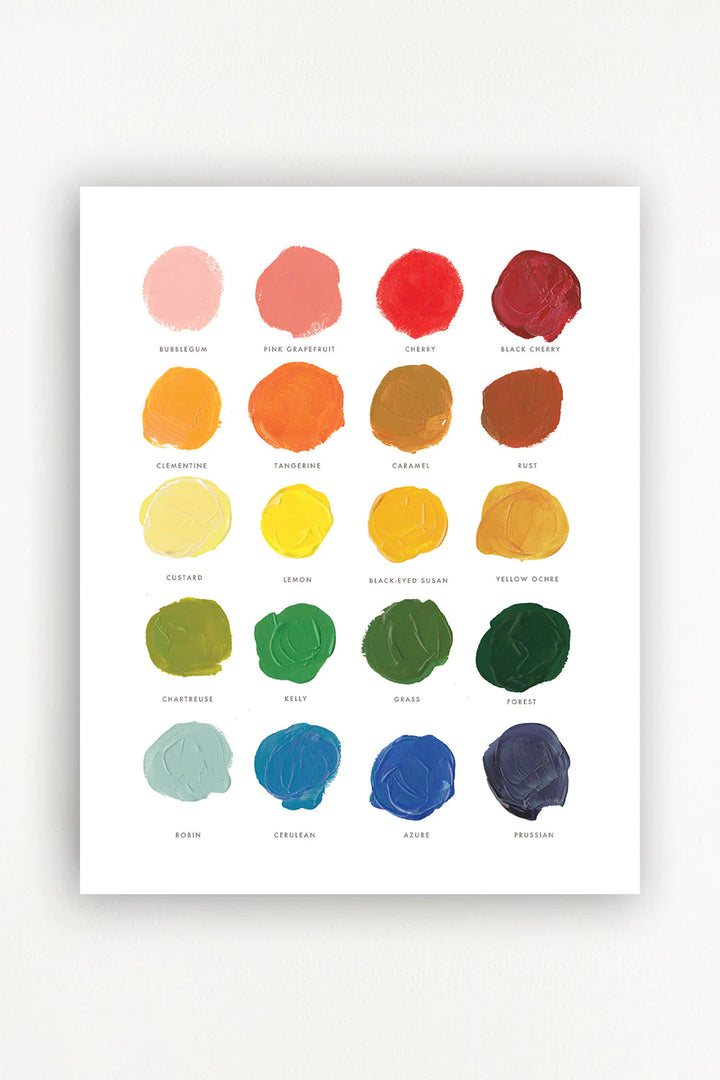 Color Palette Mixing Art Framed Print