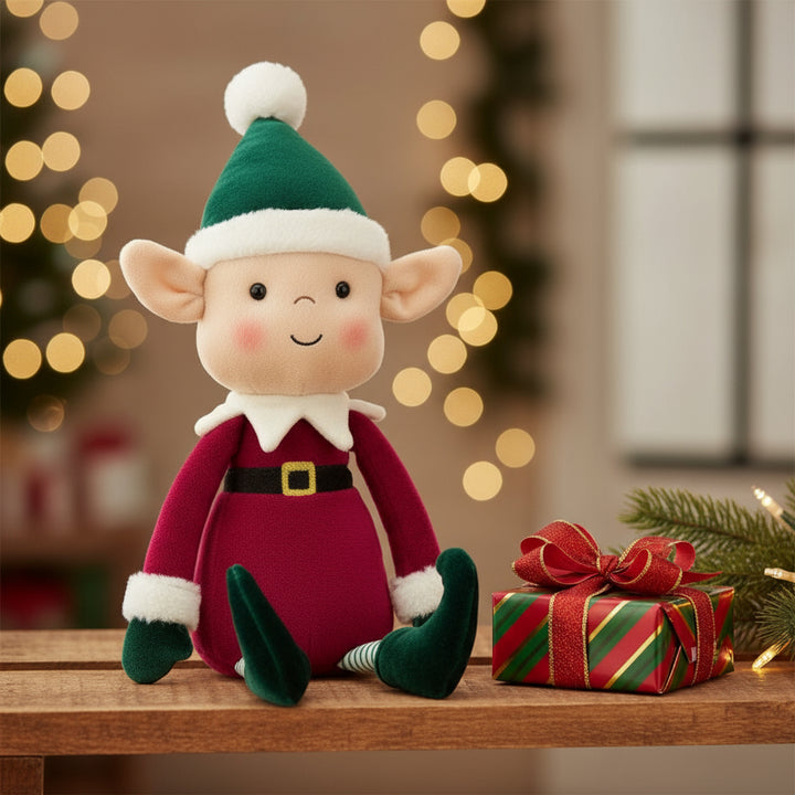 Jellycat Eldo Elf and the Patchwork Bashful Bunny Book with Plush Eldo Elf