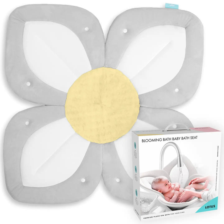 Blooming Bath Lotus Baby Bath Seat - Grey/Yellow