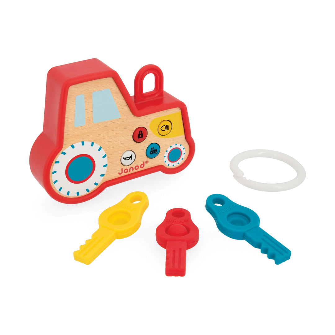 Janod Farm Sounds & Led Tractor Key Ring