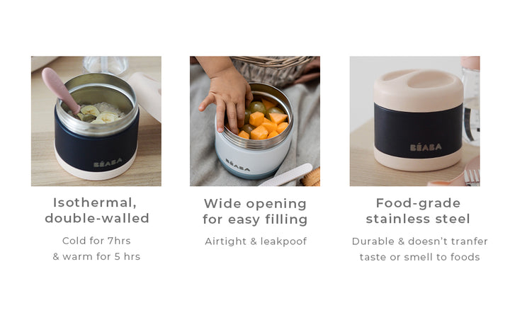Beaba Stainless Steel Insulated Food Jar - 10 oz