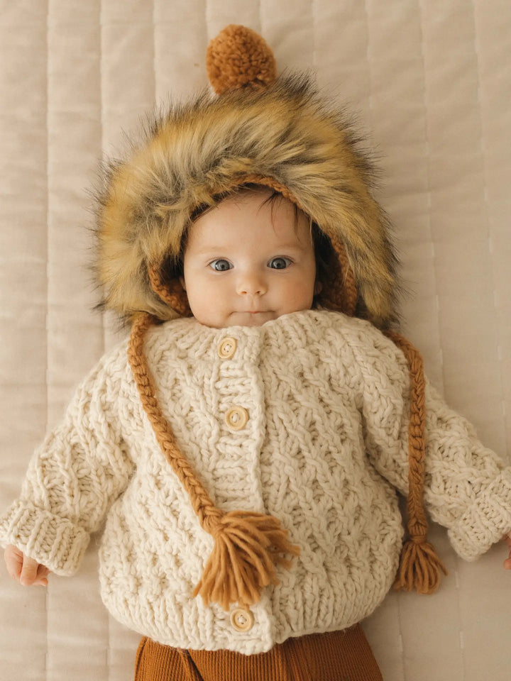 Huggalugs Pecan Fur Bonnet