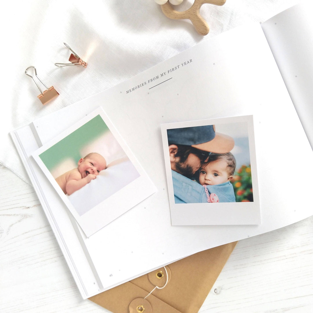 Blush and Gold My Baby Journal Newborn Keepsake Memory Book Gift